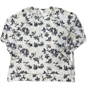 Caslon Floral Purple Pullover Sweater XXL